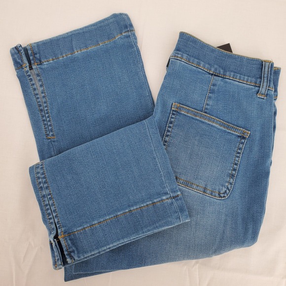 D & Co Adaptive Jeans Straight Leg Medium Wash Crop Denim Women's Size 6 New - Picture 3 of 7